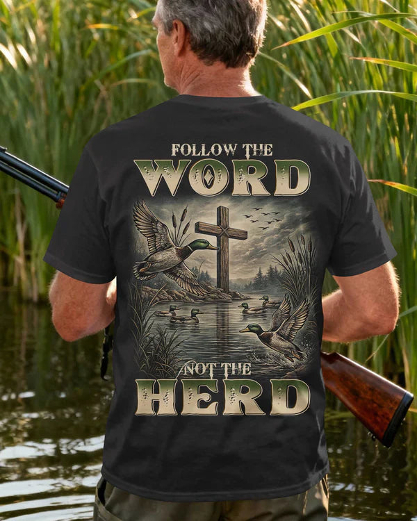 Blisscorners Follow The Word Not The Herd Shirt, Personalized Hunting 3D Shirt