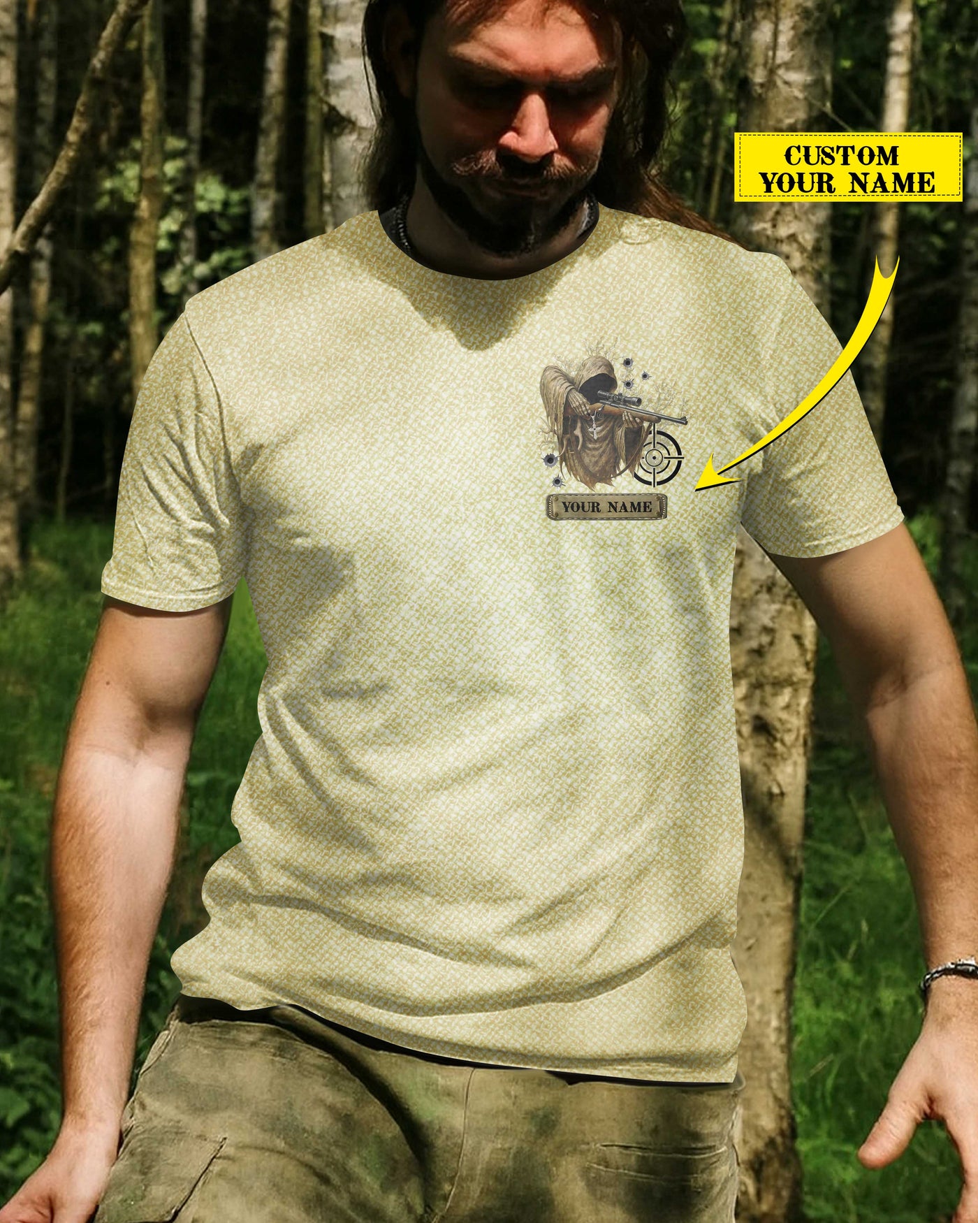 Blisscorners The Devil Whispers You Cannot Withstand The Storm The Hunter Replied I Am The Storm Shirt, Personalized Hunting 3D Shirt