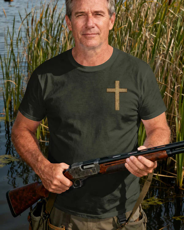Blisscorners That's What I Do I Hunt Ducks And Believe In Jesus Shirt, Personalized Hunting 3D Shirt