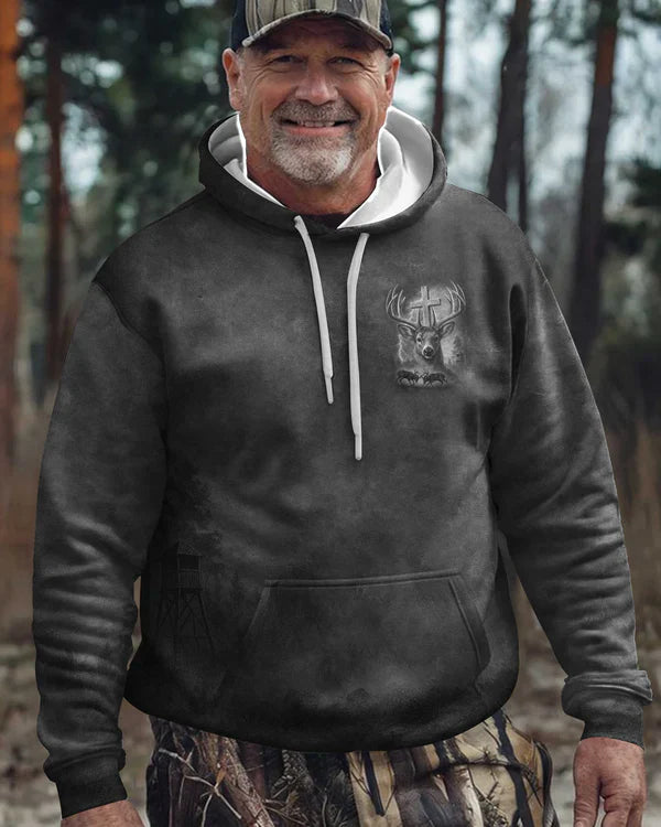 Blisscorners I've Got Hunting In My Veins And Jesus In My Heart Black Shirt, Personalized Hunting 3D Shirt