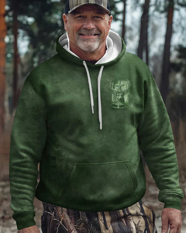 Blisscorners I've Got Hunting In My Veins And Jesus In My Heart Green Shirt, Personalized Hunting 3D Shirt
