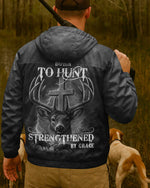 Blisscorners Born To Hunt Strengthened By Grace Shirt, Personalized Hunting 3D Shirt