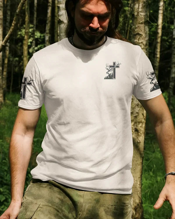 Blisscorners God Found The Strongest Men And Make Them Hunters Shirts, Personalized Hunting 3D Shirt