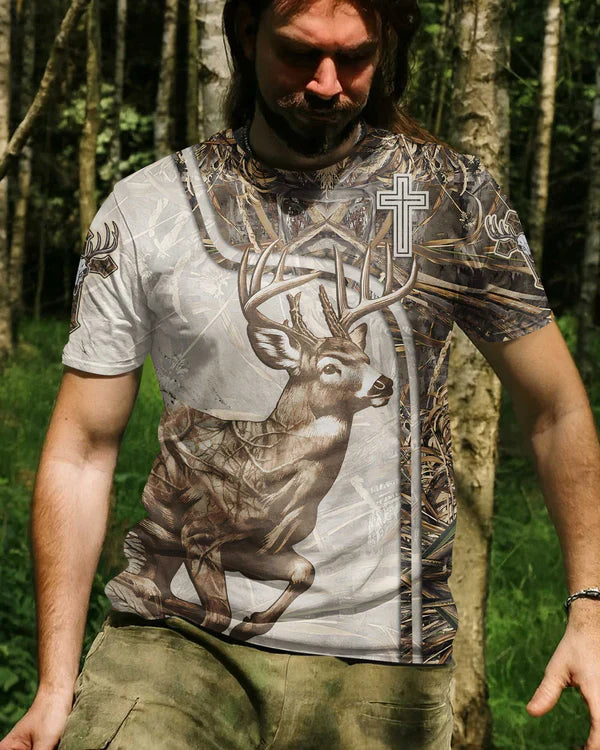 Blisscorners Blessed With Hunting Therapy From God Shirt, Personalized Hunting 3D Shirt