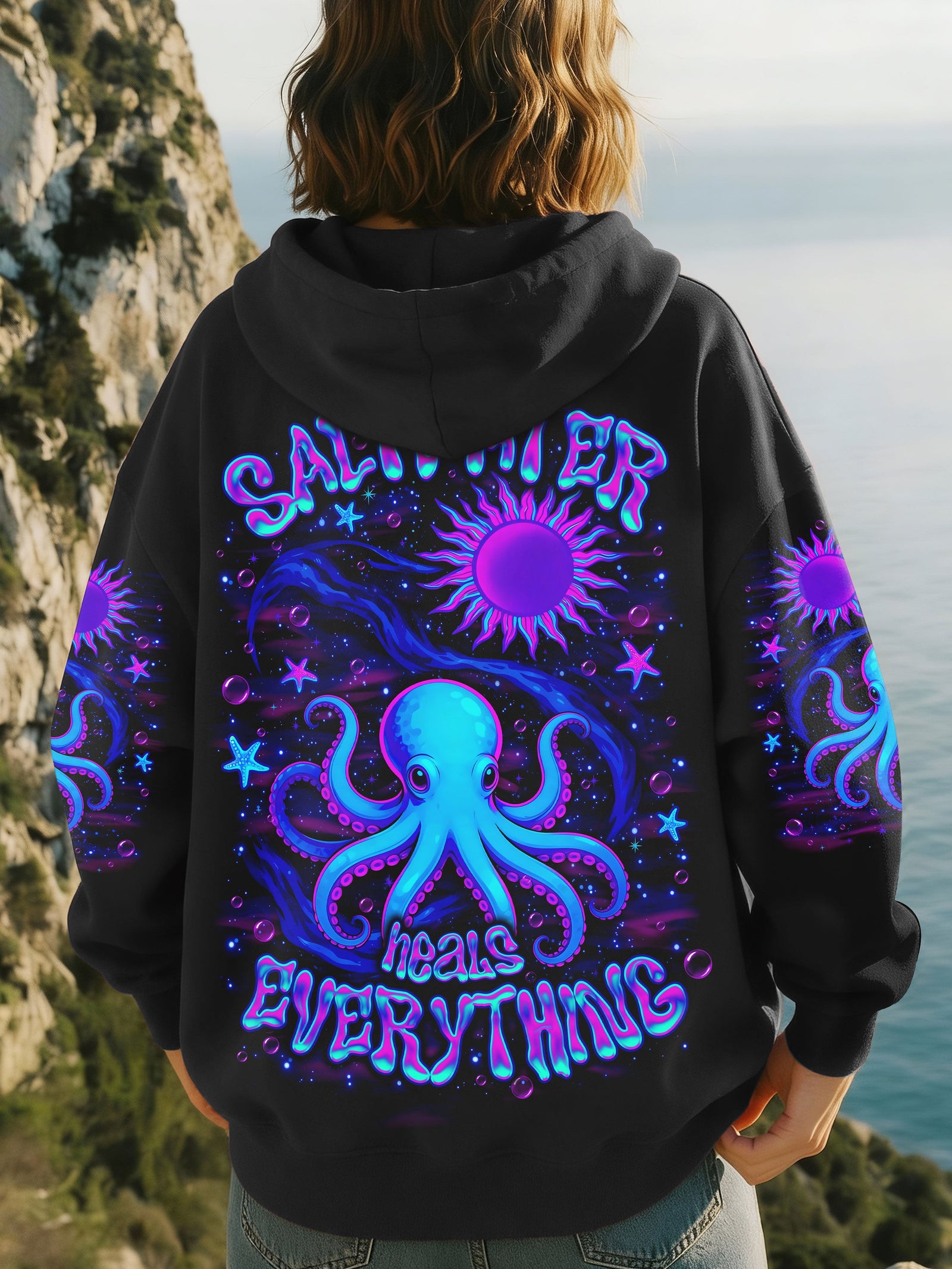 BLISSCORNERS SALTWATER HEALS EVERYTHING OCTOPUS ALL OVER PRINT