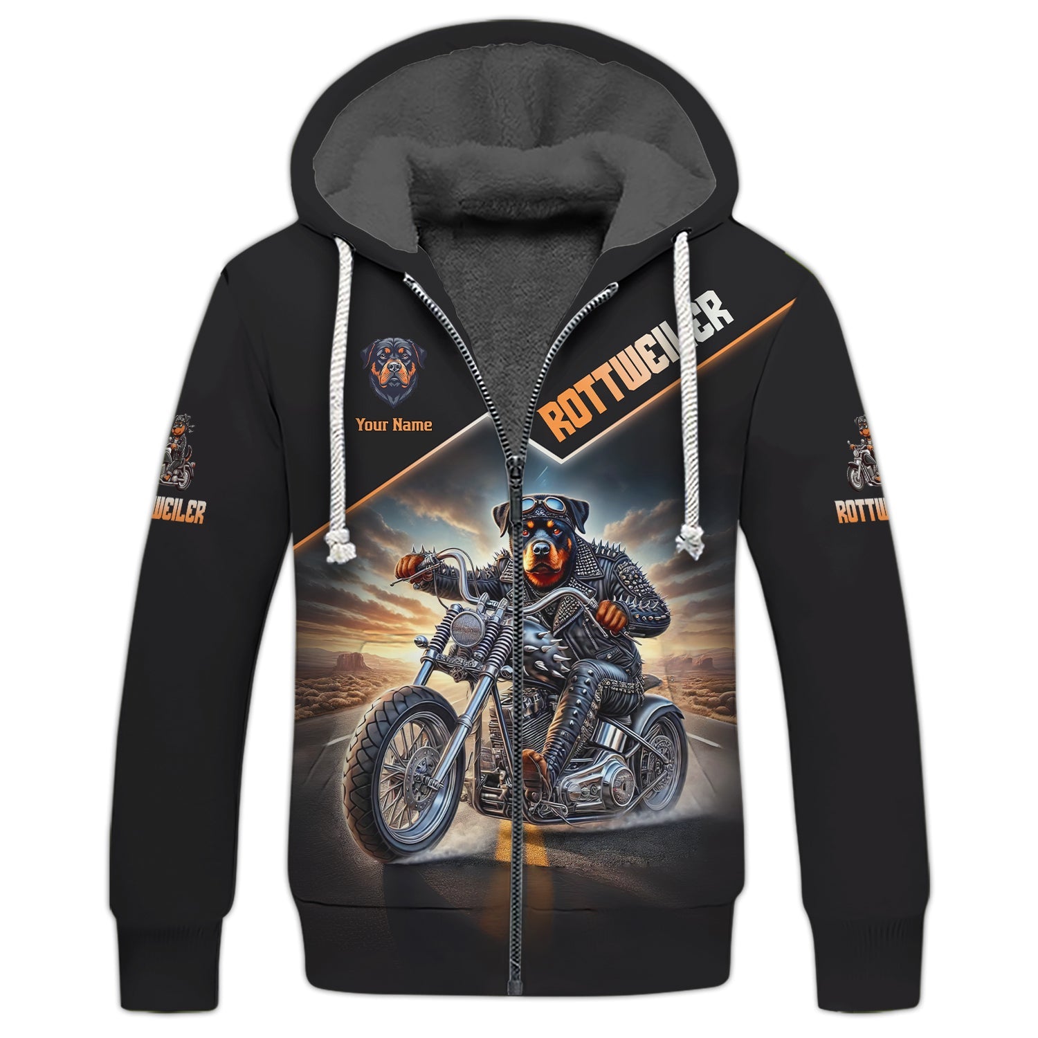 Blisscorners Rottweiler Drive Motorcycle Custom Name 3D T-Shirts Gift For Dog Lovers
