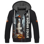 Blisscorners Border Collie Custom Name 3D Shirt Happy Halloween Gift For Dog Lovers