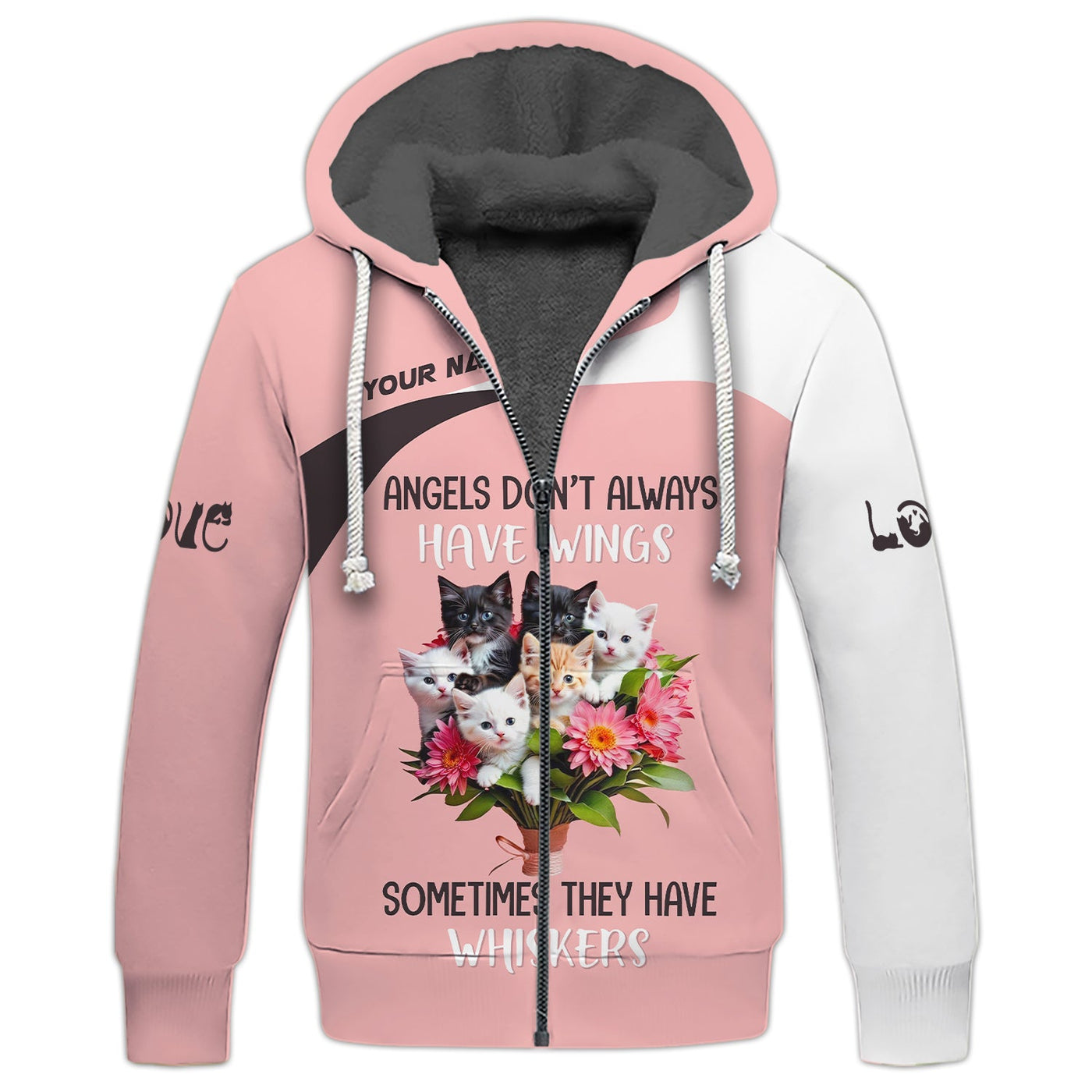 Blisscorners Cat Custom Name 3D Shirt Angels Dont't Always Have Wings Sometimes They Have Whiskers Gift For Cat Lovers