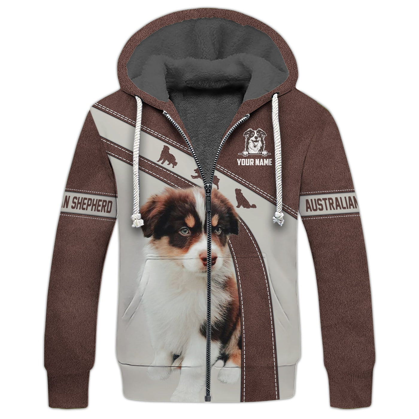 Blisscorners 3D Full Print Australian Shepherd T-Shirts Personalized Name Gift For Dog Lovers