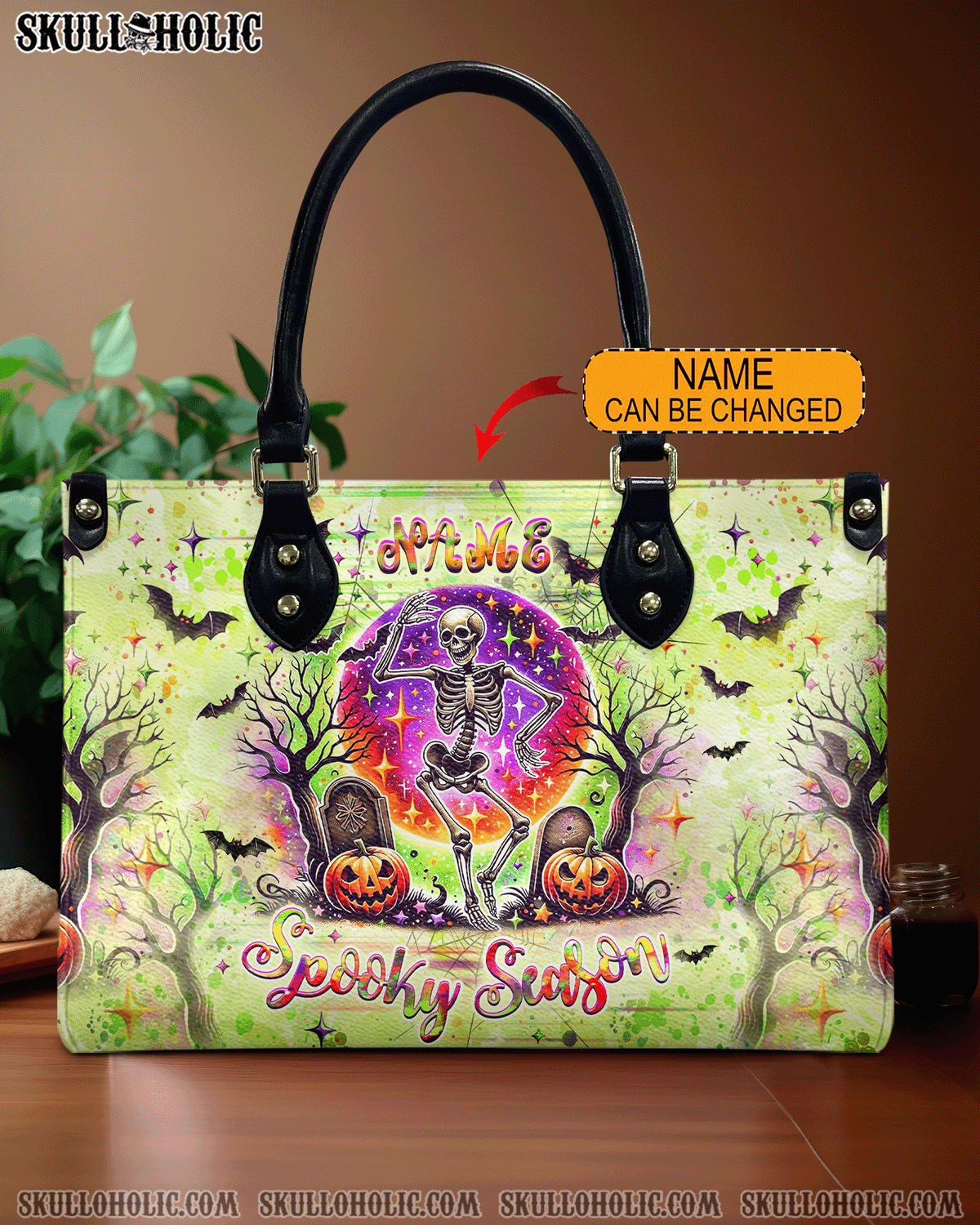 BLISSCORNERS SPOOKY SEASON LEATHER HANDBAG
