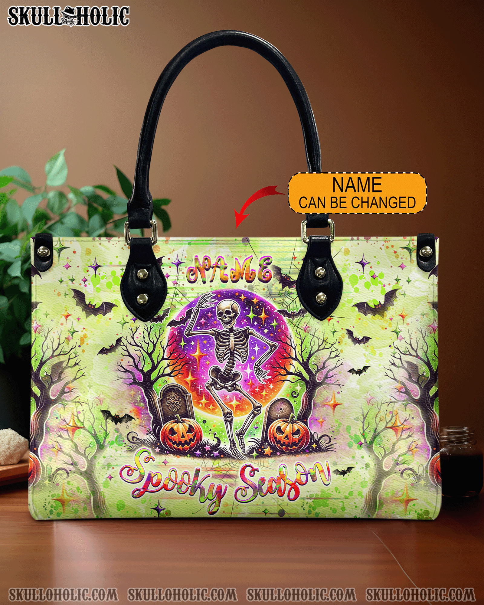 BLISSCORNERS SPOOKY SEASON LEATHER HANDBAG