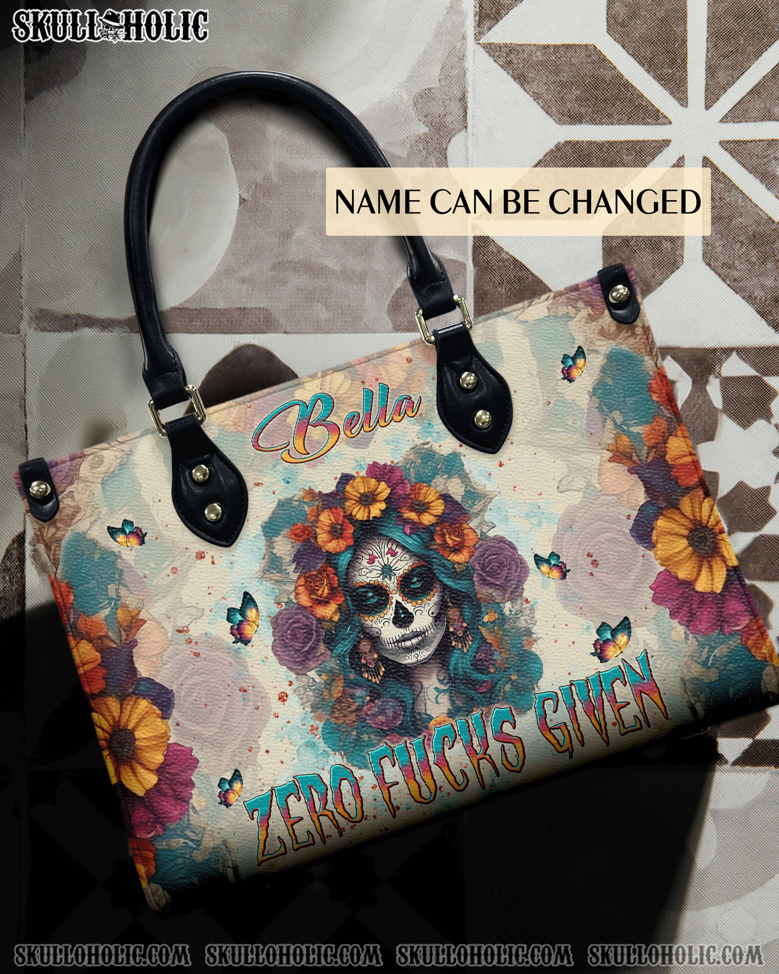 BLISSCORNERS ZERO F GIVEN SUGAR SUGAR SKULL LEATHER HANDBAG
