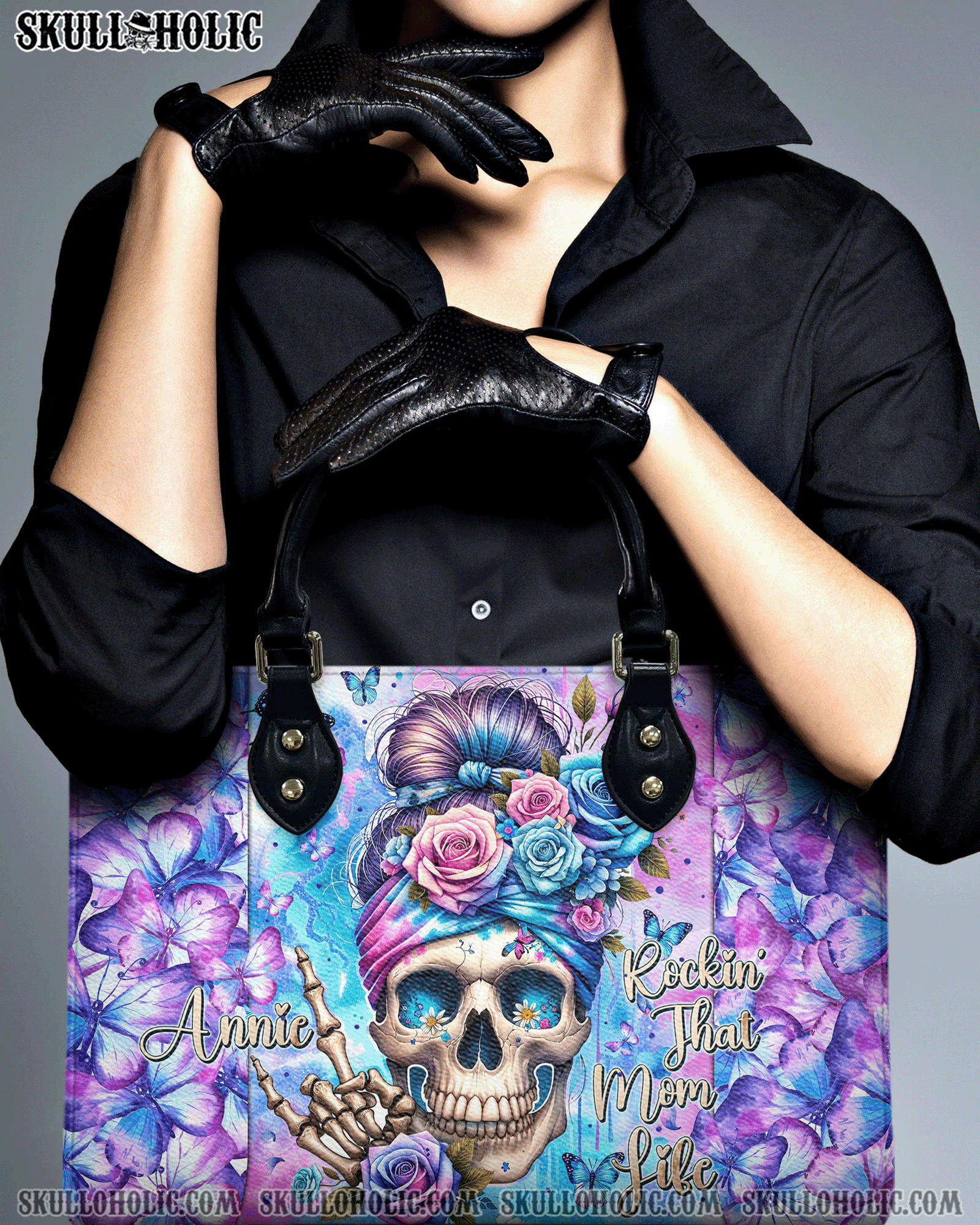 BLISSCORNERS ROCKING THAT MOM LIFE MESSY BUN LEATHER HANDBAG
