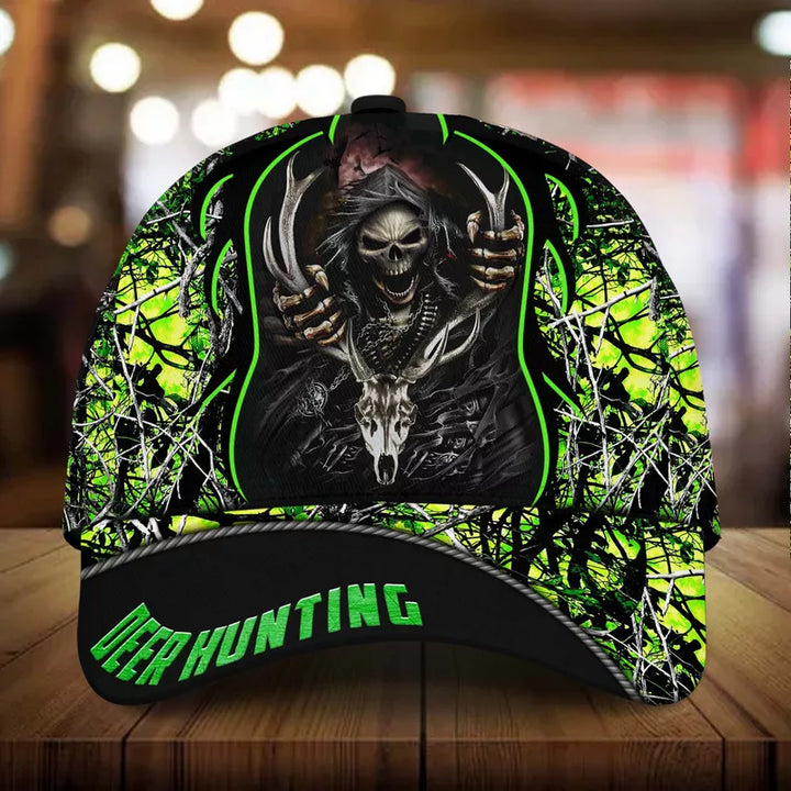 Blisscorners Cool Skull Deer Hunting Personalized Cap