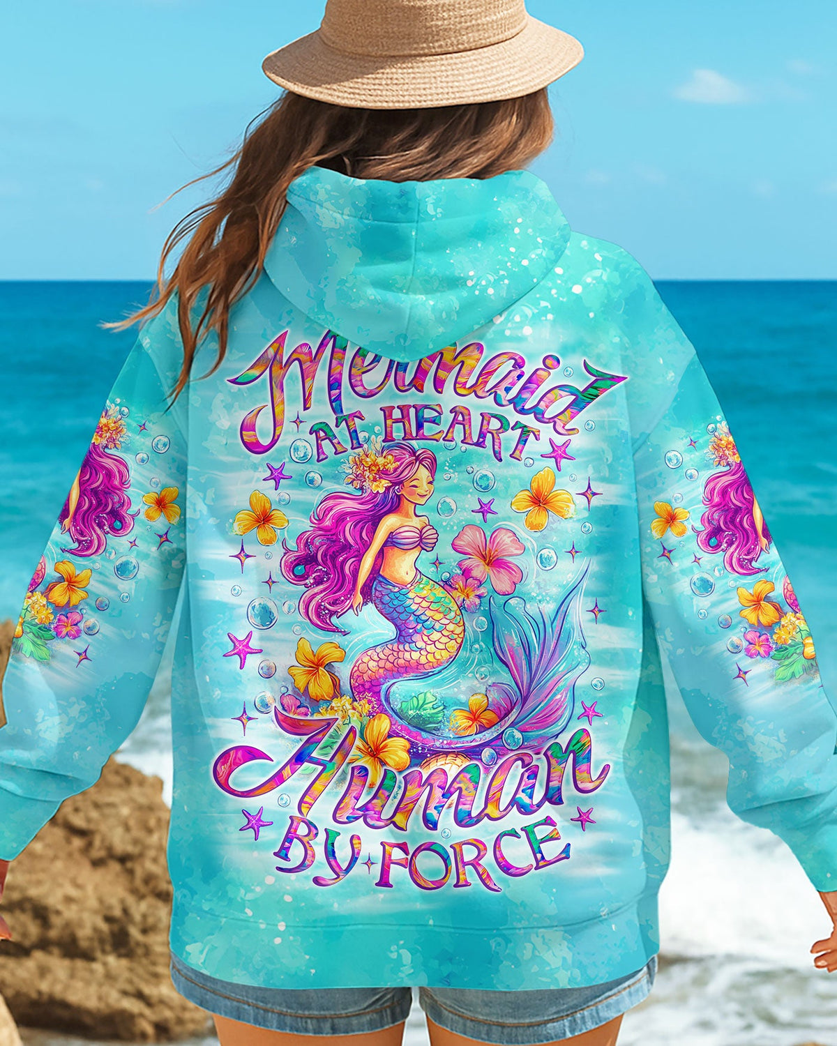 BLISSCORNERS MERMAID AT HEART HUMAN BY FORCE ALL OVER PRINT