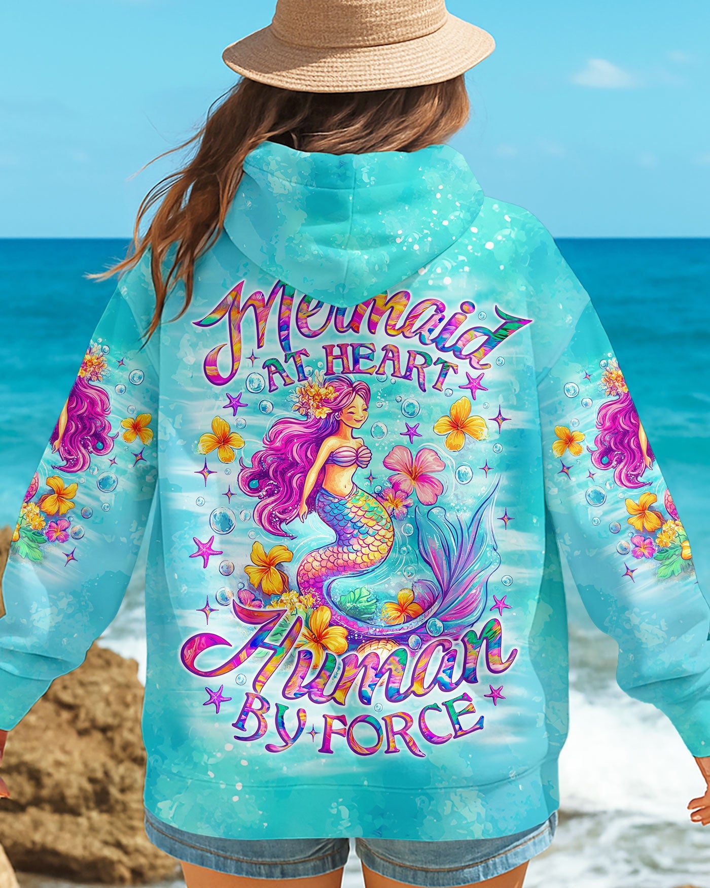 BLISSCORNERS MERMAID AT HEART HUMAN BY FORCE ALL OVER PRINT