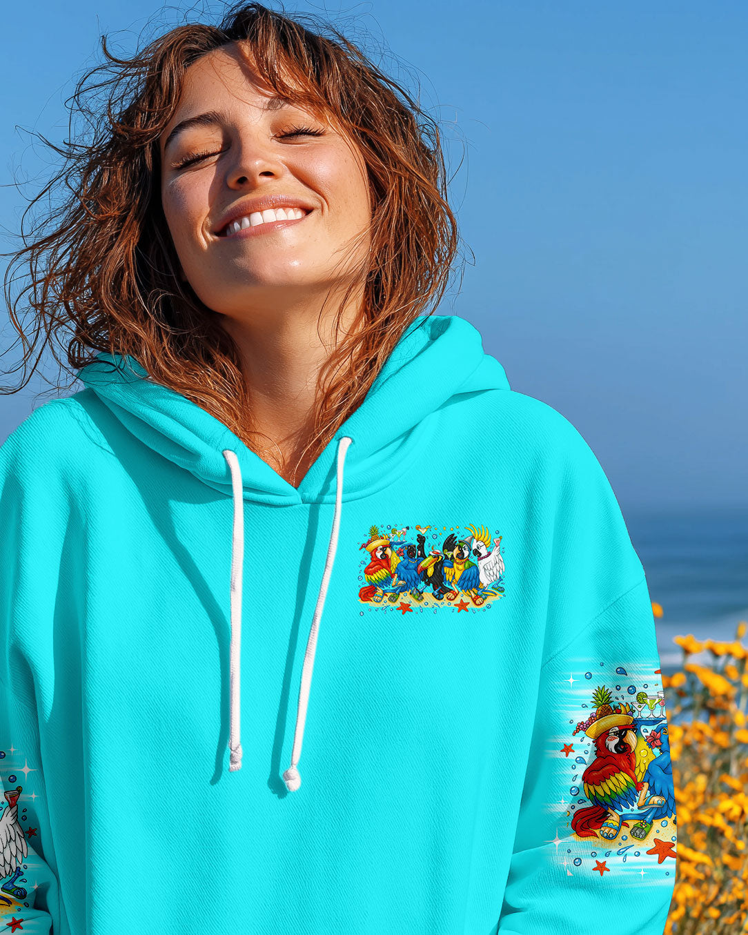 BLISSCORNERS BEACHES BOOZE BESTIES PARROT ALL OVER PRINT