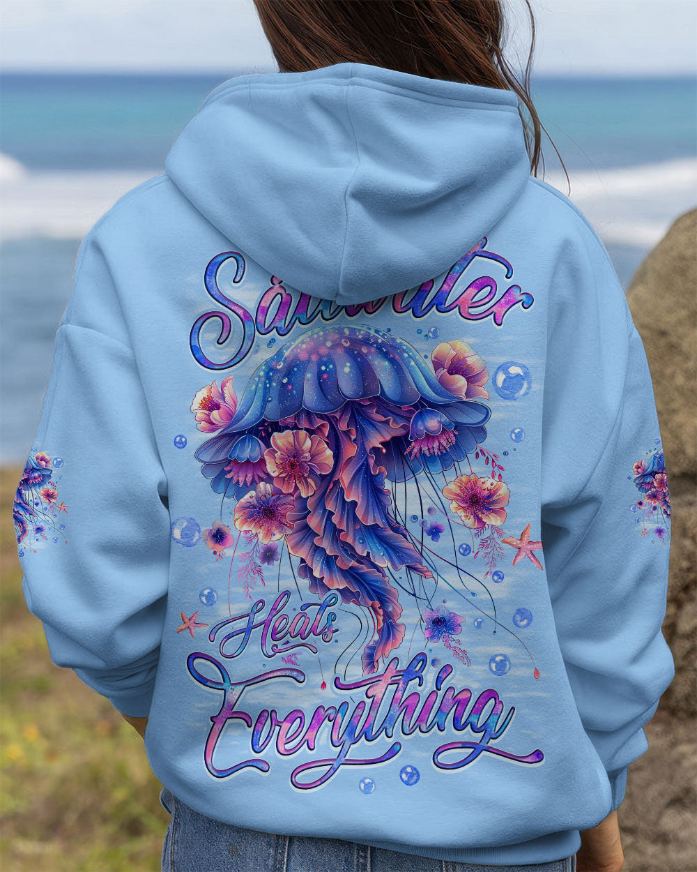 BLISSCORNERS SALTWATER HEALS EVERYTHING JELLYFISH ALL OVER PRINT