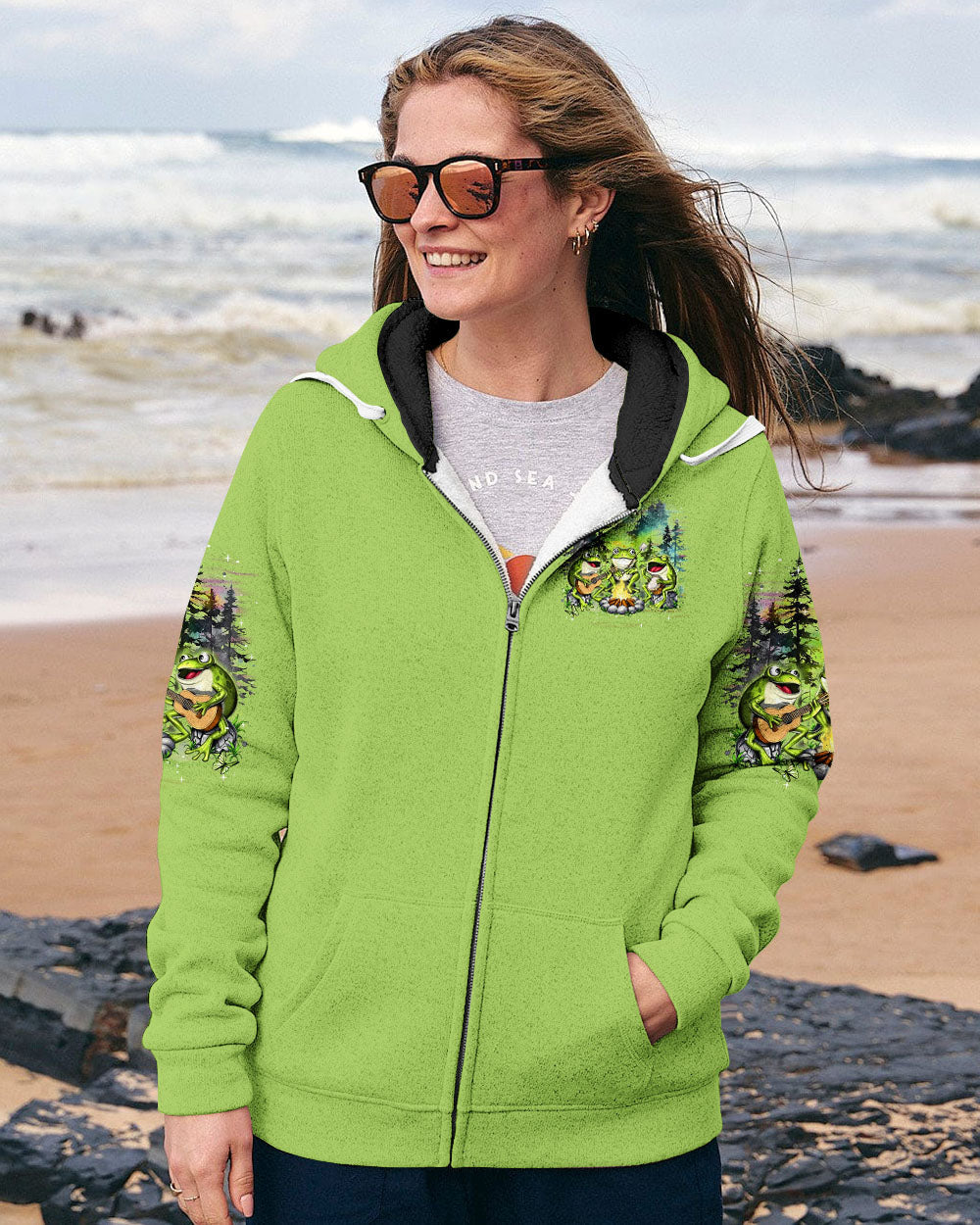 BLISSCORNERS MAKING MEMORIES ONE CAMPFIRE AT A TIME FROG ALL OVER PRINT