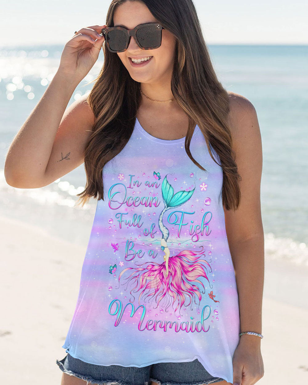 BLISSCORNERS IN AN OCEAN FULL OF FISH BE A MERMAID ALL OVER PRINT