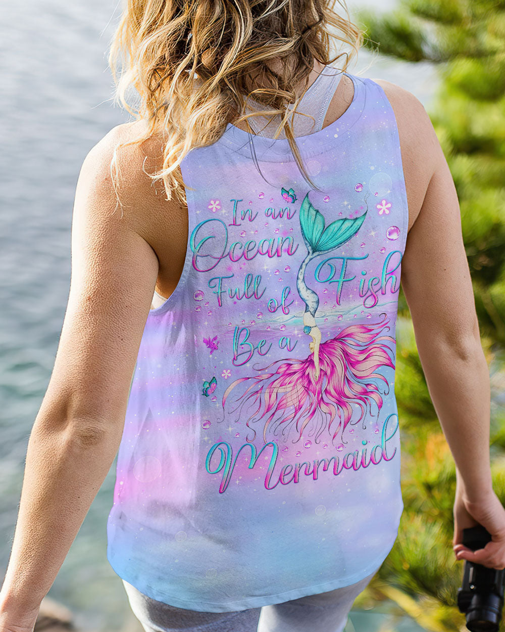 BLISSCORNERS IN AN OCEAN FULL OF FISH BE A MERMAID ALL OVER PRINT