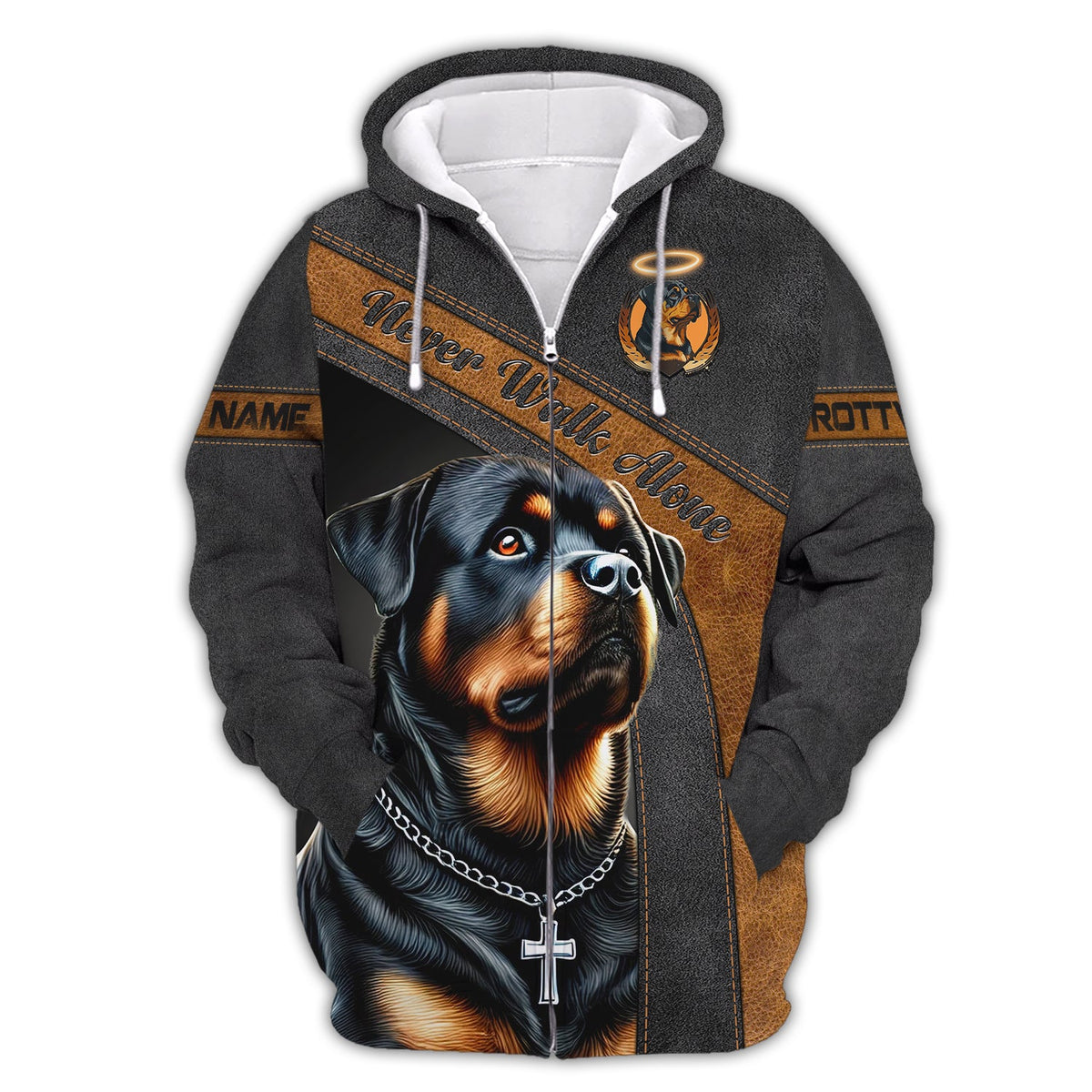 Blisscorners Never Walk Alone Custom T-Shirts Rottweiler 3D Shirt Gift For Dog Lovers