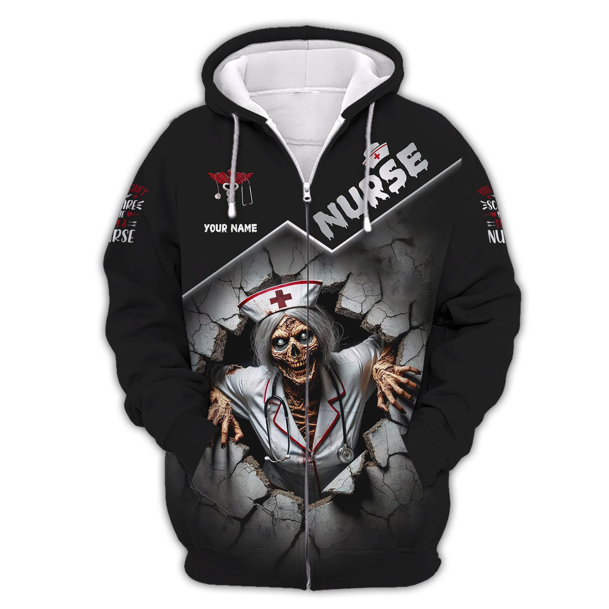 Blisscorners 3D Full Print Nurse Halloween T-Shirts Personalized Name Gift For Nurse Lovers