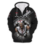 Blisscorners 3D Full Print Nurse Halloween T-Shirts Personalized Name Gift For Nurse Lovers