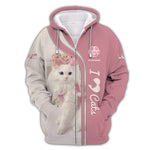 Blisscorners 3D Full Print Cute Cat Shirt Personalized Name Gift For Cats Lovers