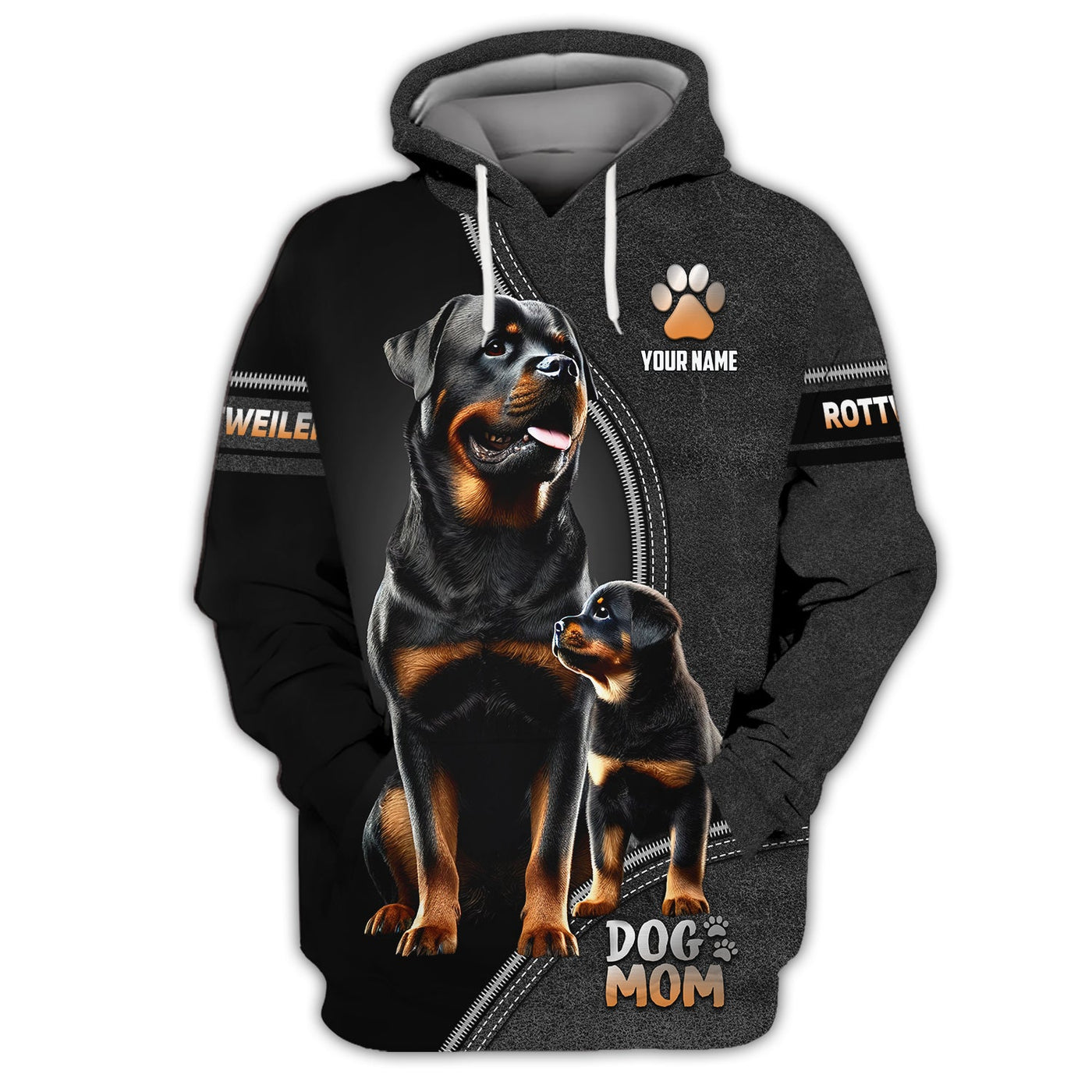 Blisscorners Rottweiler Custom Name T-Shirts Dog Mom 3D Shirt Gift For Dog Lovers