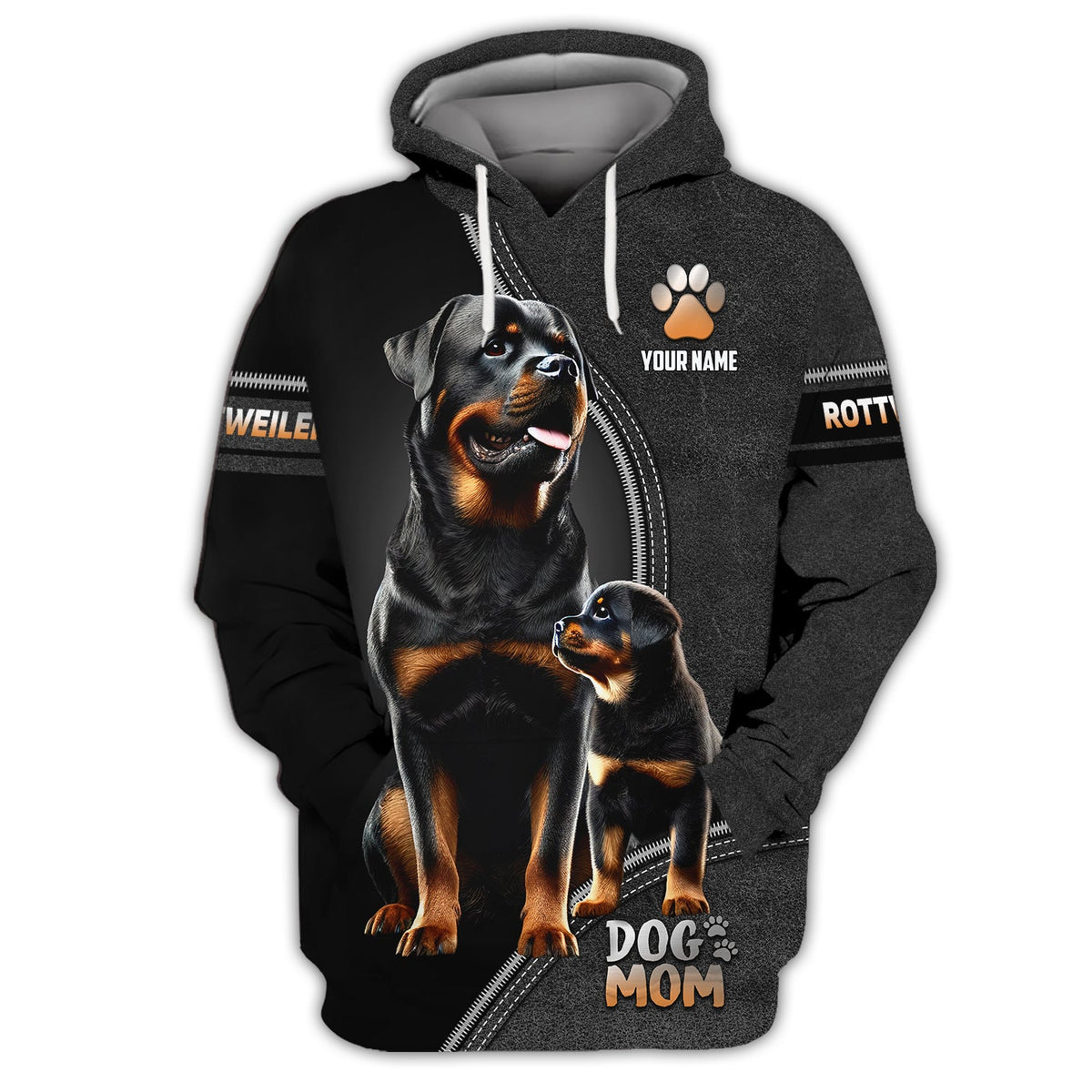 Blisscorners Rottweiler Custom Name T-Shirts Dog Mom 3D Shirt Gift For Dog Lovers
