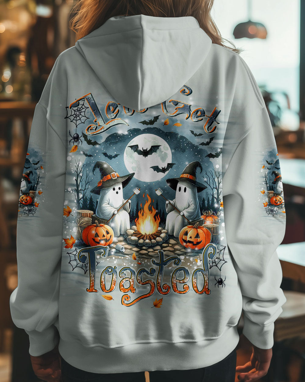 BLISSCORNERS LET'S GET TOASTED BOOS HALLOWEEN ALL OVER PRINT