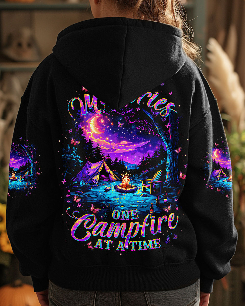 BLISSCORNERS MAKING MEMORIES ONE CAMPFIRE AT A TIME ALL OVER PRINT