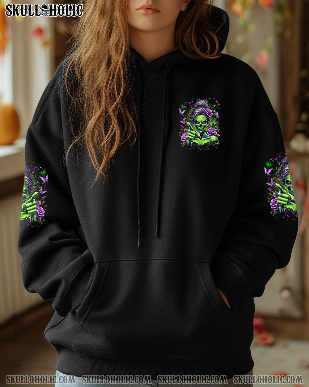 BLISSCORNERS SHUT UP SKULL PURPLE ROSE ALL OVER PRINT