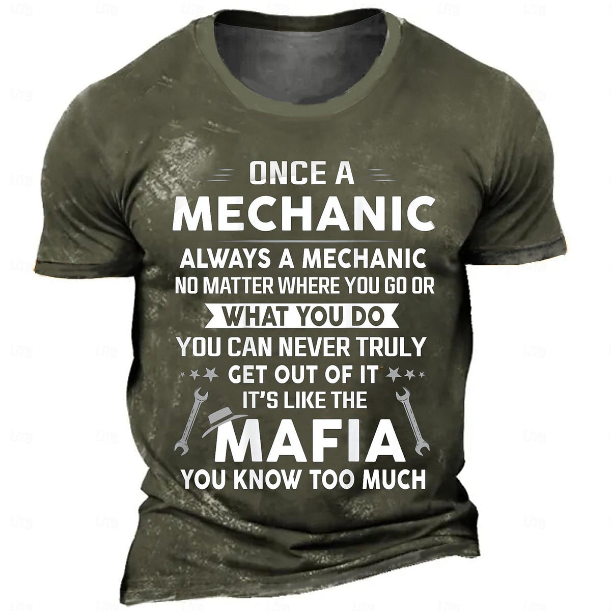 Blisscorners Funny Mechanic Shirt Once A Mechanic Always A Mechanic Vintage Black Shirt