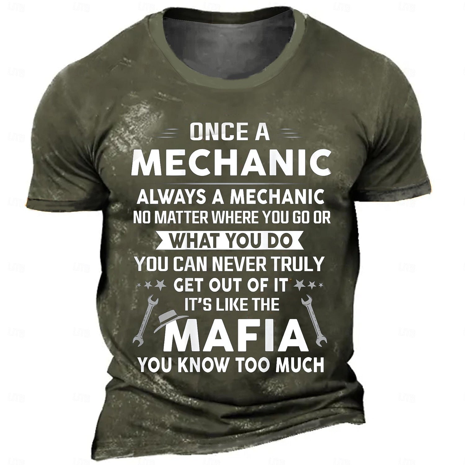 Blisscorners Funny Mechanic Shirt Once A Mechanic Always A Mechanic Vintage Black Shirt