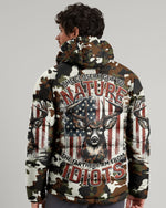 BLISSCORNERS THE CLOSER I GET TO NATURE DEER CAMO PUFFER JACKET