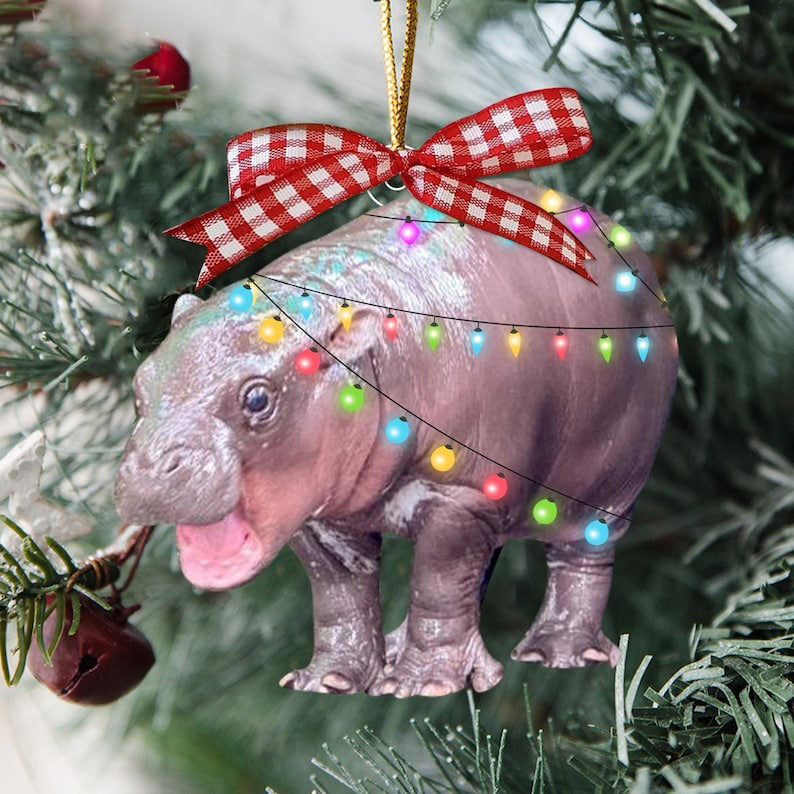 Blisscorners Christmas Hot Sale Cute Baby Hippo Ornament