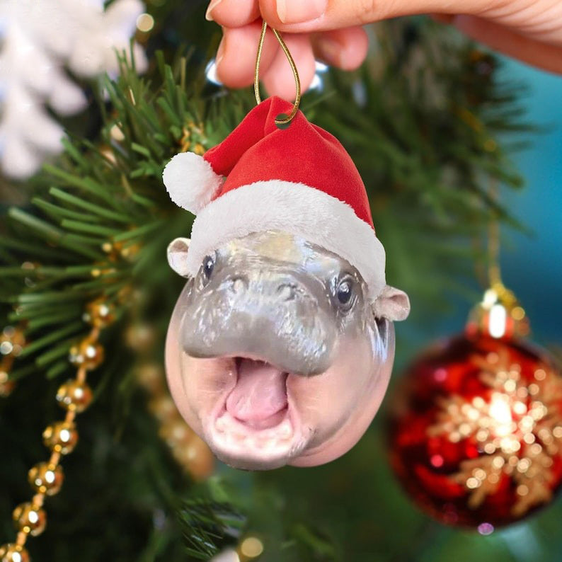 Blisscorners Christmas Hot Sale Cute Baby Hippo Ornament