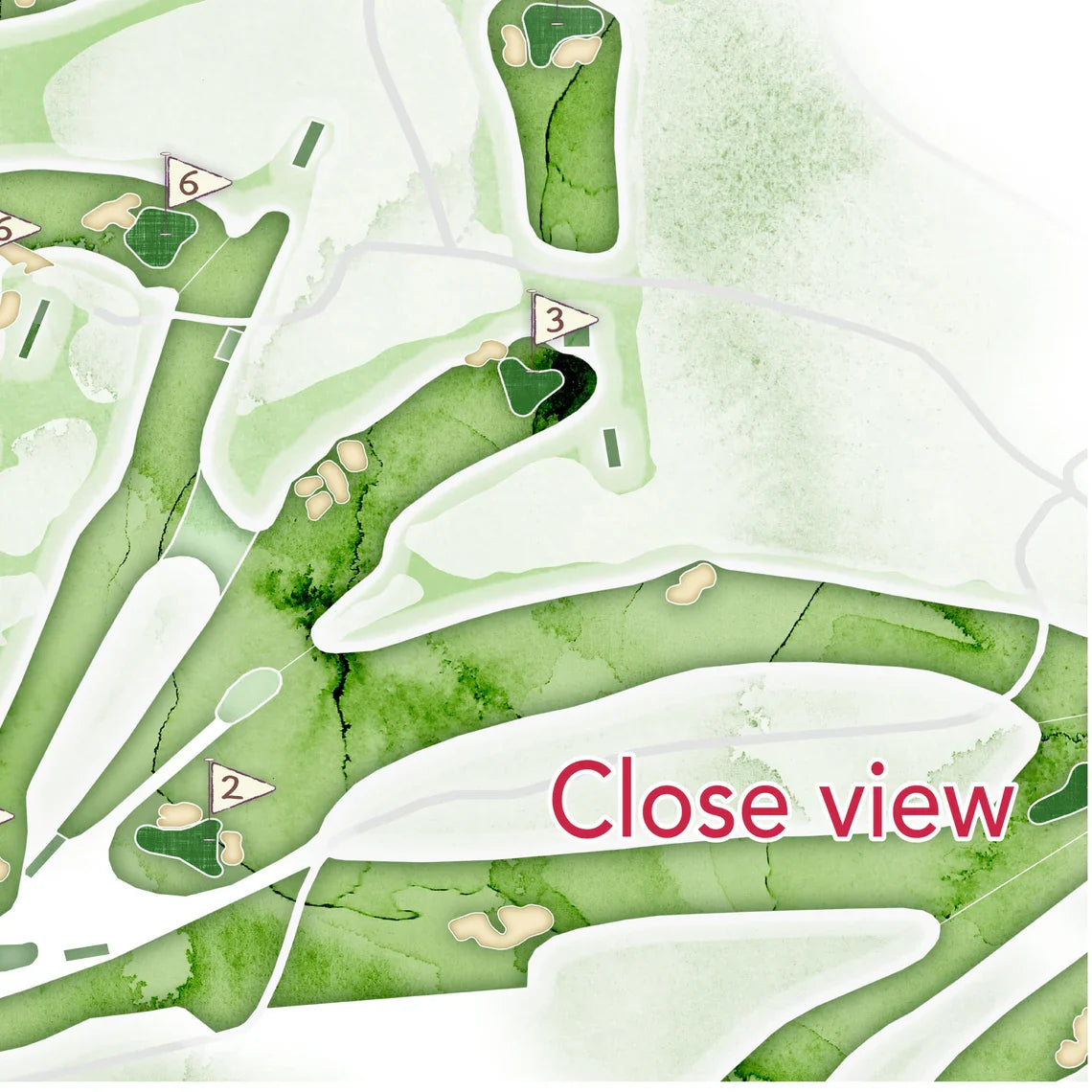 Blisscorners Augusta Golf Course Map Canvas, Golf Wall Art, Gift For Golfers LM2611