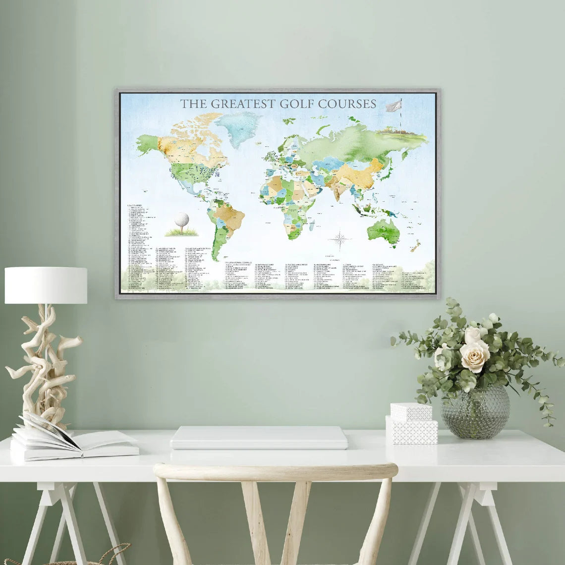 Blisscorners The Greatest Golf Course Canvas, Golf Wall Art, Gift For Golfers LM2611