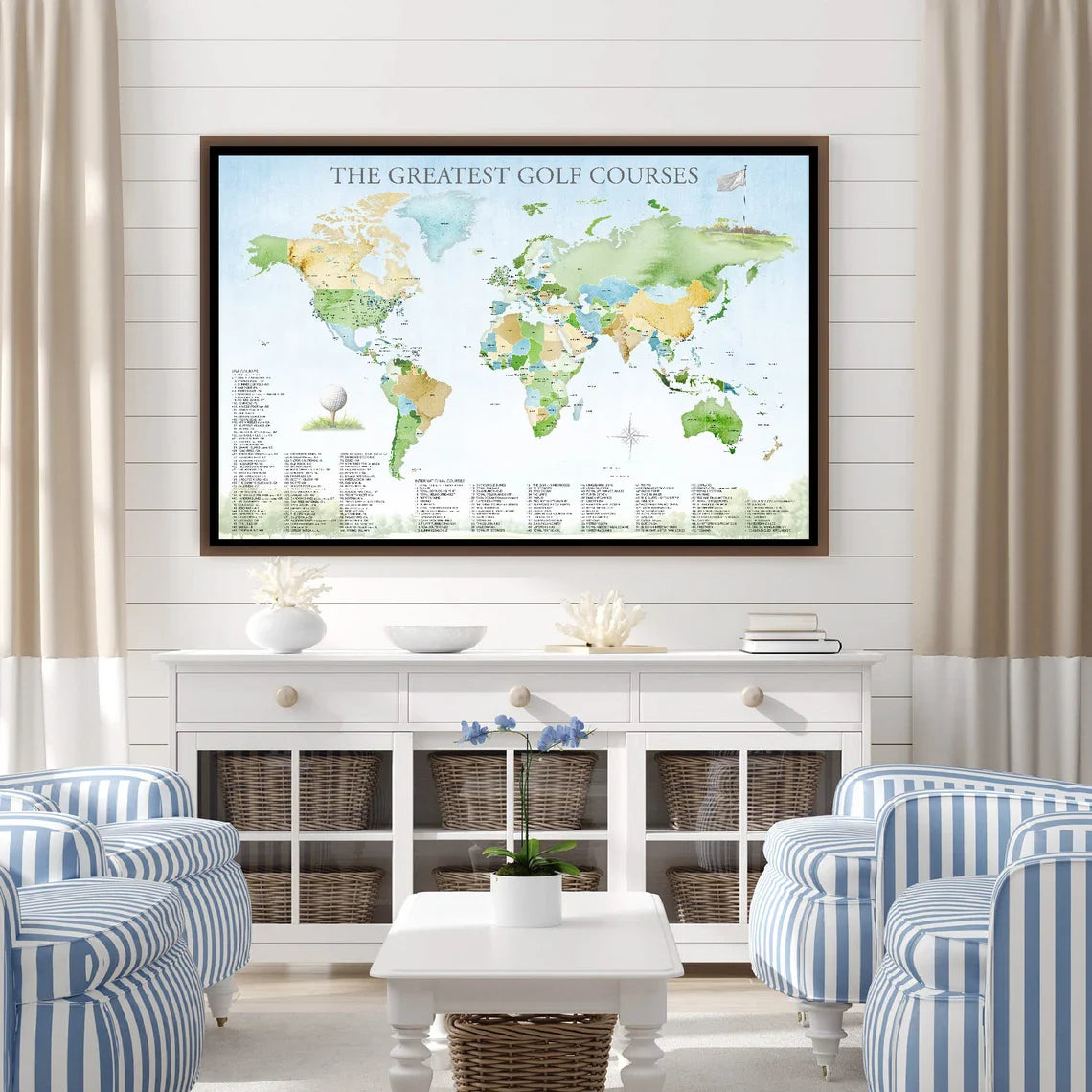 Blisscorners The Greatest Golf Course Canvas, Golf Wall Art, Gift For Golfers LM2611