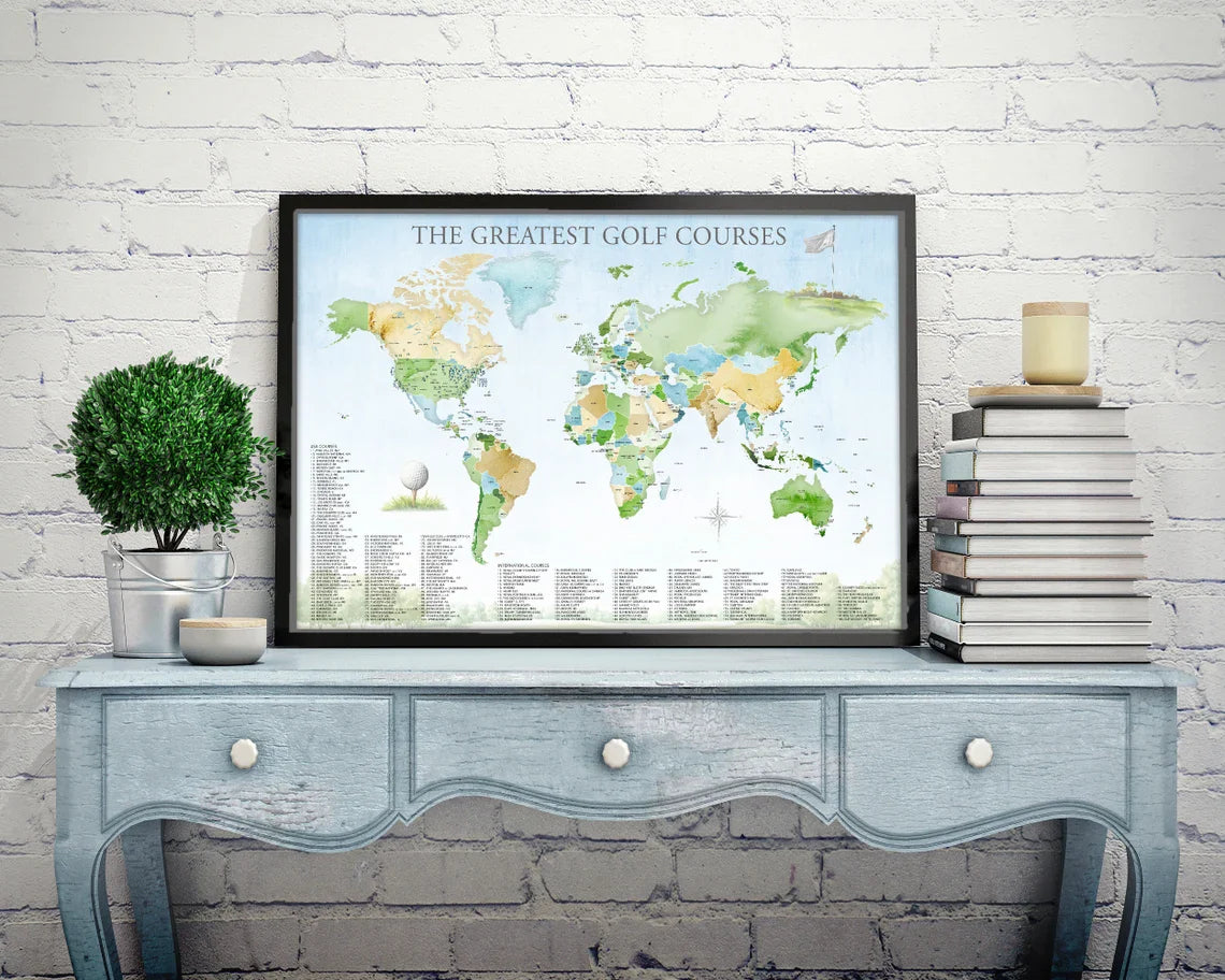 Blisscorners The Greatest Golf Course Canvas, Golf Wall Art, Gift For Golfers LM2611