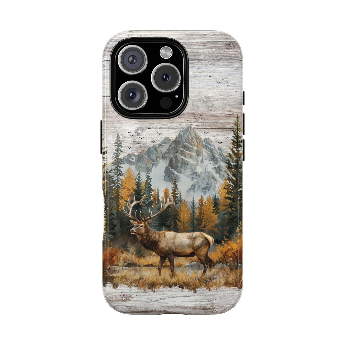 Blisscorners Retro Deer In Wilderness Phone Case, Nature Phone Case For iphone 16 Pro Case, 15, 14, 13 Pro Max, Iphone 16 Case Hunter Phone Case For Men Full Wrap Phone Case LM0812