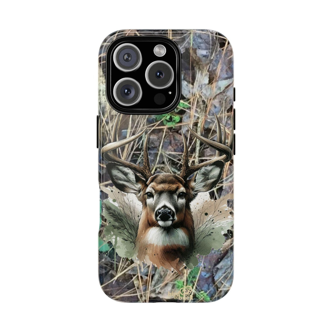 Blisscorners Hunting Trophy Buck iPhone Tough Case, Whitetail Deer Phone Case, Deer Hunting iPhone Case, Deer Hunting Gifts Men, Buck Gifts Men, Buck Phone Case Full Wrap Phone Case LM1012