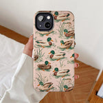 Blisscorners Mallard duck phone case, Animal pond iPhone cover, Hunting nature Samsung galaxy, Dabbling bird, Duckling hunt Google pixel, Lake wildlife Full Wrap Phone Case LM0812