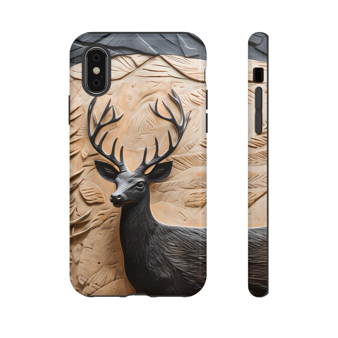 Blisscorners Hunting Deer Carving Full Wrap Phone Case LM1012