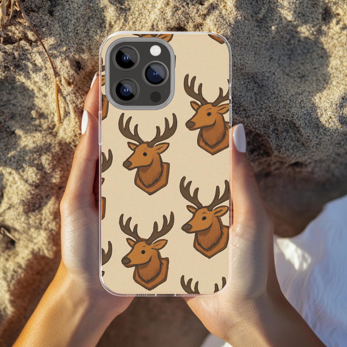Blisscorners Mounted Elk Stylish Phone Case with Deer Design, Tough Case, Wildlife Decor, Outdoor Enthusiast Accessories, Hunting Phone Case Full Wrap Phone Case LM0812