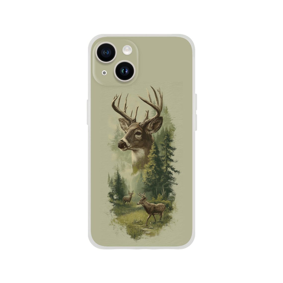 Blisscorners Vintage Deer iPhone Case: Rustic 90s Graphic, Hunter Gift
 Full Wrap Phone Case LM0812