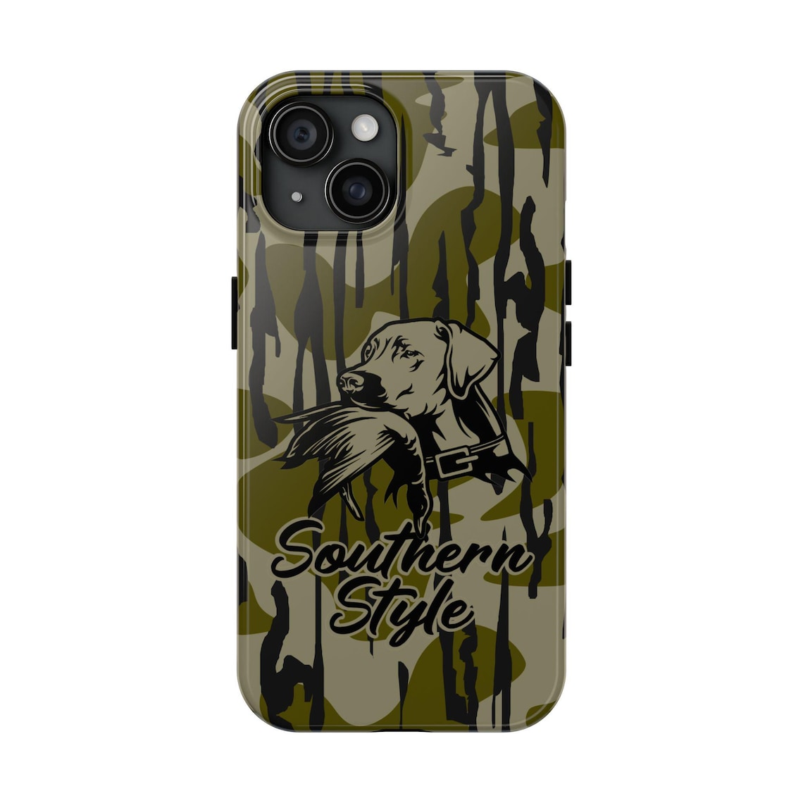 Blisscorners MossBark Camo Tough Phone Case, "Southern Style" Duck Dog, Hunting Gifts, Accessories, Impact Resistant Full Wrap Phone Case LM0812